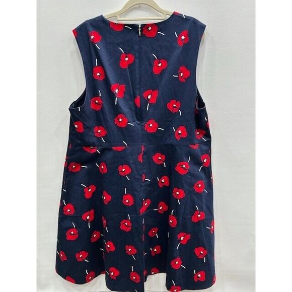 NWT Draper James Womens Poppy A-Line Dress Floral Preppy Nassau Navy Size 18 NWT - Picture 2 of 10
